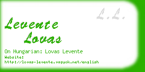 levente lovas business card
